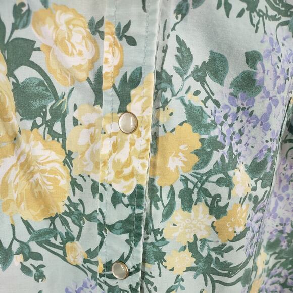 Vintage Models House Coat with Florals, Size Medium - Picture 9 of 9